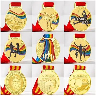 kaufen Großhandel Sportmedaille aus Zinklegierung mit weichem Emailleinbau und kundenspezifischem Design für Werbezwecke online manufacture