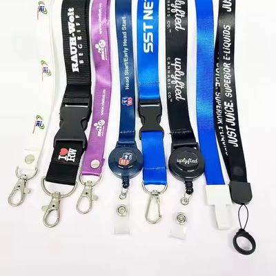 kaufen Individuelles Logo Polyester-Lanyard-Halsband mit Siebdruck für Schlüsselanhänger und Ausweise online manufacture