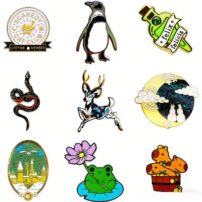 kaufen Hersteller von Custom Hard Enamel Pins   Cute Animal Character Badges & Metal Craft Customization Services online manufacture