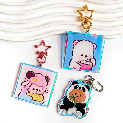 kaufen Custom Glitter Epoxy Keychain online manufacture