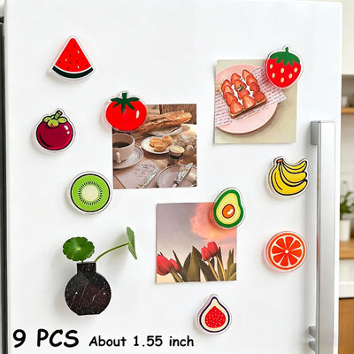 kaufen Kühlschrank Aufkleber Custom Logo Sommer Eis Karikatur Acryl Magnet Großhandel online manufacture