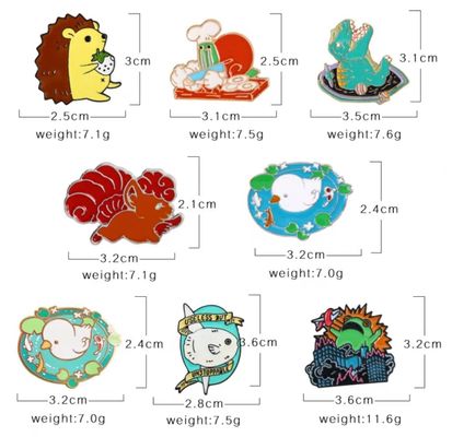 Ein guter Preis. Vergoldeter, individuell gefertigter Weichemaille-Ansteckpin aus Metall für Werbegeschenke Online