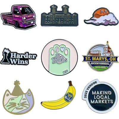 Hutkragen Kleidung Abzeichen Logo Custom Metall Pins Abzeichen Zeichentrickfilm Tiercharakter Lapel Pin Emaille Pin