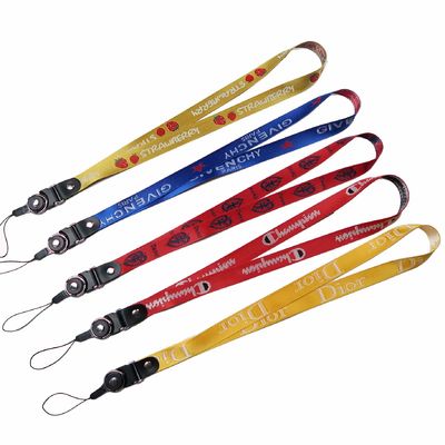 Custom Nylon Polyester Personal Laynards Druck Schlüsselbund Halsband Medaille Sublimierte Kartenhalter Lanyard mit Logo Custom