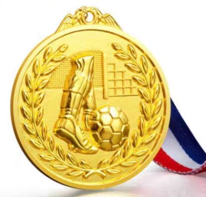 2D 3D Gold Silber Kupfer Fußball Metallhandwerk für Sport-Thema Maßgeschneiderte Medaillen der Kundengröße