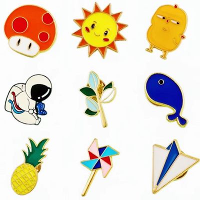 Fabrik Custom Lapel Pins Logo 2d 3D Hart-Weich-Emaill-Pins Hersteller Keine Mindestbestellmenge Karikatur Zinklegierung Metallschild