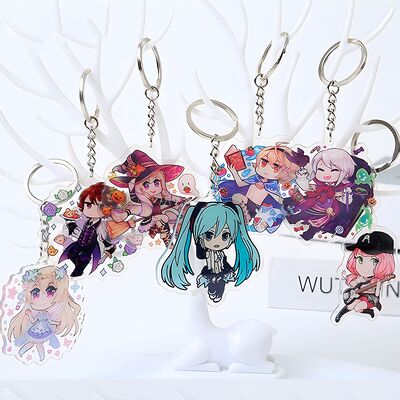 Ein guter Preis. Individueller Acryl-Schlüsselanhänger mit transparentem Prozess und Schlüsselring-Ketten in individuellen Farben für Werbezwecke Online