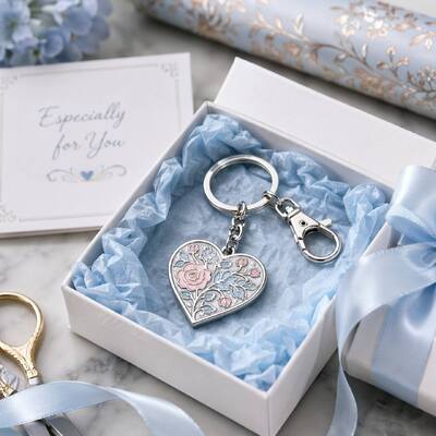 Ein guter Preis. Individueller Schlüsselanhänger mit anpassbarem Branding, langlebige Metallkonstruktion und vielseitige Befestigungsoptionen für Werbegeschenke Online