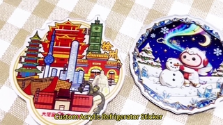 Individueller Kühlschrankaufkleber aus Acryl